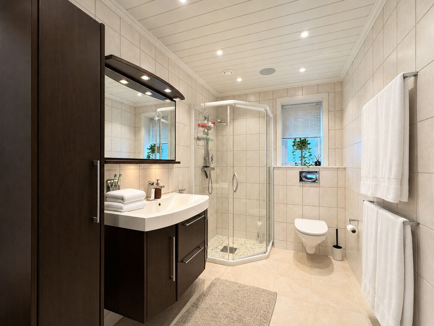 Shower, towels
