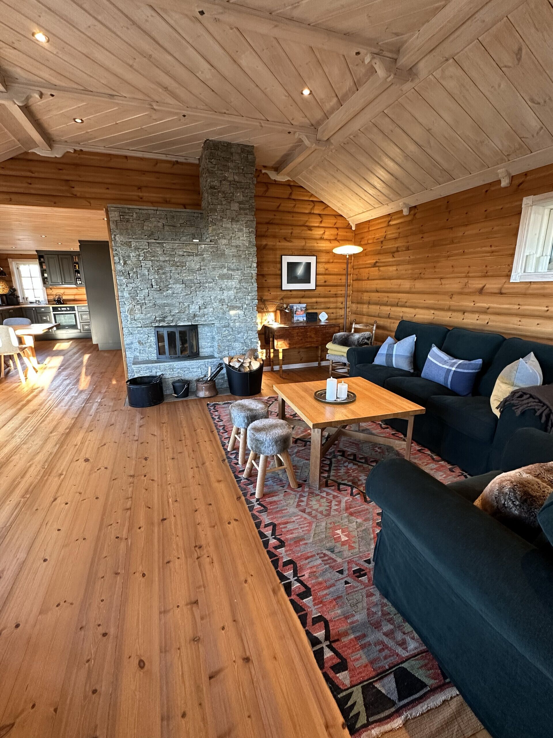 Fernseher, Kamin