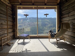 Interior - Architect designed sleeping box in barn (Ål)