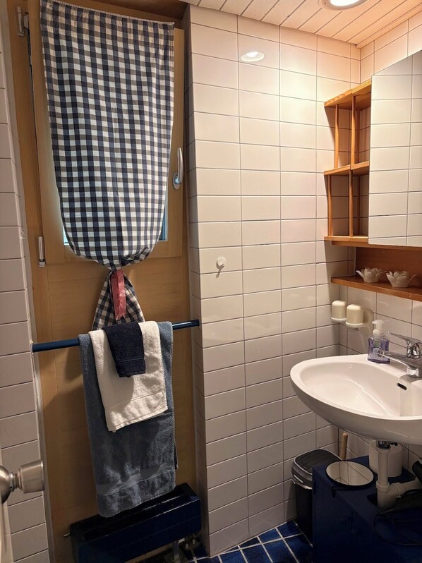 Dusche, Handtücher, Toilettenpapier