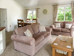 Living area - Chaffinch Lodge, Sheepwash (Beaworthy)