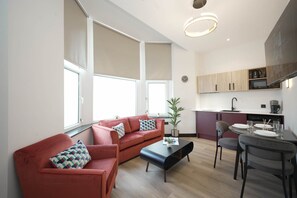 Living area - The Sixty | Luxury 2BR Apt with Secure Parking (Cardiff)