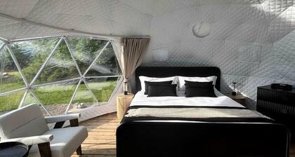 Nordic Luxe Geodome Retreat with Skylight & Forest Views near Tobermory, Ontario