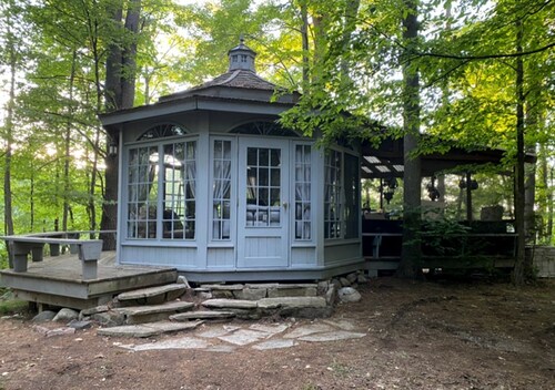 Secluded Lakeside Gazebo on Private Lake Surrounded by Nature, Ontario