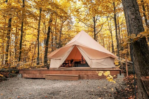 Tranquil Forest Oasis: Fabulous Bell Tent for Two near Tobermory, Canada
