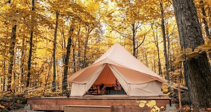 Tranquil Forest Oasis: Fabulous Bell Tent for Two near Tobermory, Canada