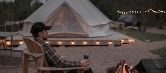 Intimate Luxurious Bell Tent with Fire Pit in Ontario