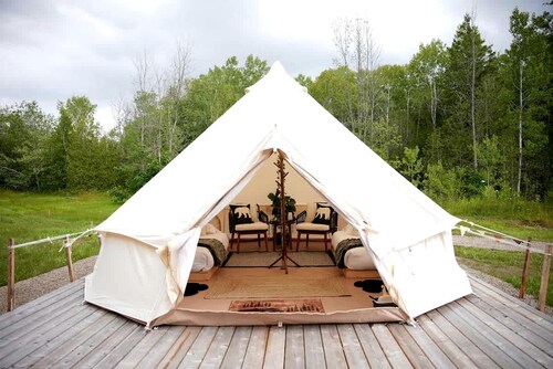 Incredible Lakefront Bell Tent with Barbecue and Fire Pit in Northern Bruce Peninsula, Ontario