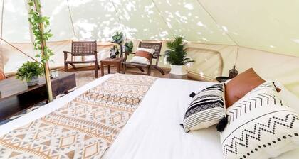 Secluded Chic: Stylish Bell Tent Glamping Escape in Ontario's Natural Splendor