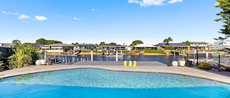 A heated pool