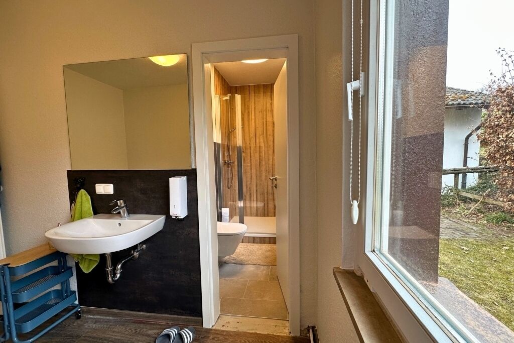 Shower, soap, toilet paper