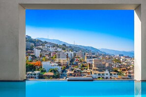 Pool - Luxury condo with shared rooftop pool and lounge, private washer/dryer (Puerto Vallarta)