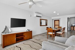 Living area - Stylish oceanview suite with infinity pool, full kitchen & bay-view terrace (Puerto Vallarta)