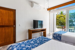 Iron/ironing board, travel cot, free WiFi, bed sheets - Elegant oceanview suite with private terraces, hot tub, heated pool & gym (Puerto Vallarta)