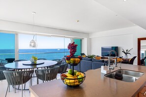 Dining - Tropical & modern condo with scenic balcony, hot tub, pool - amazing views (Puerto Vallarta)