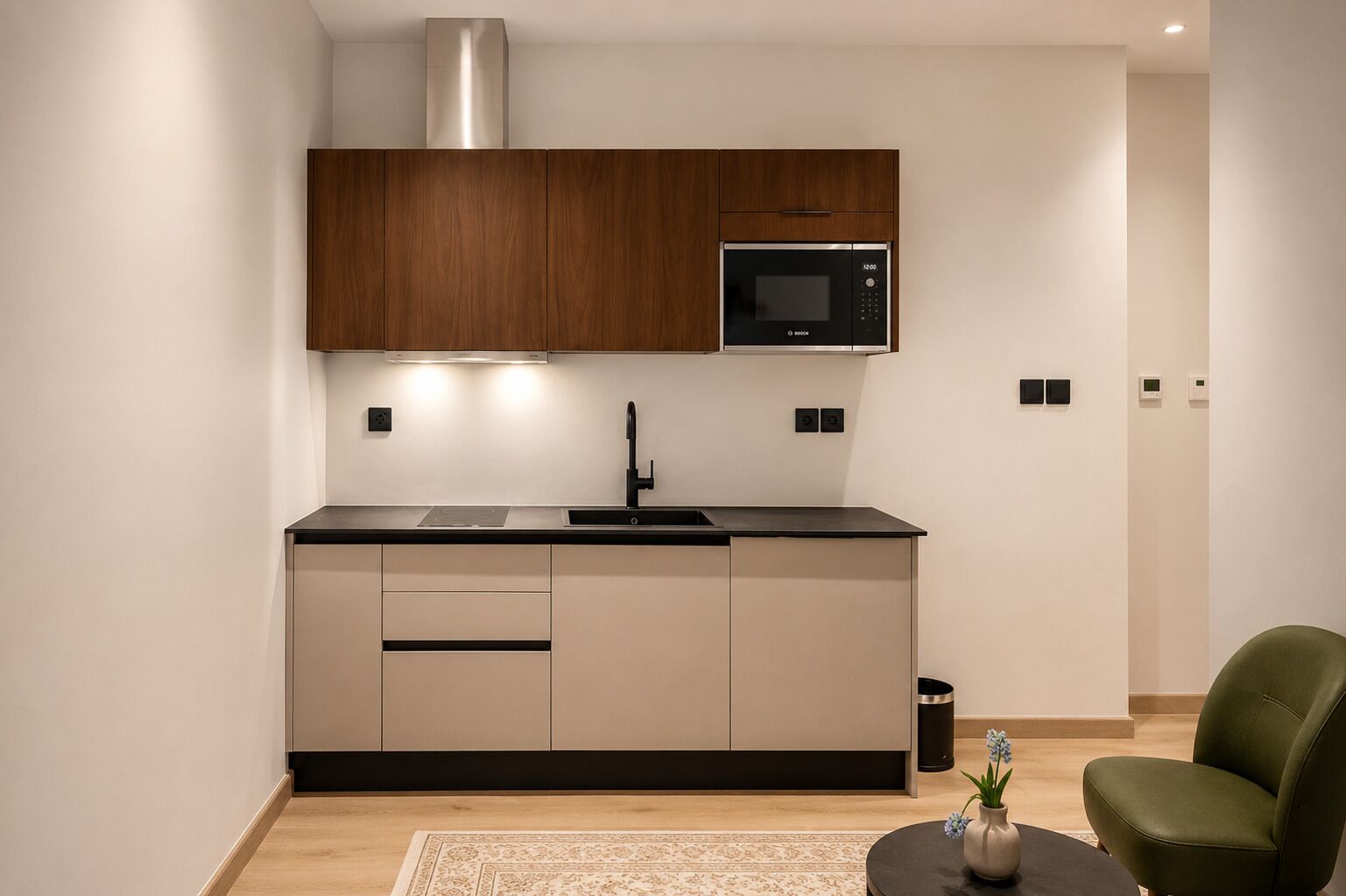 Standard Studio, City View | Private kitchen | Microwave, stovetop, cookware/dishes/utensils