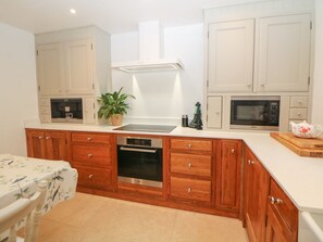Private kitchen - Harebell Cottage is in Curbar. (Hope Valley)