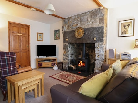 Fireplace. Bodalaw in Trawsfynydd. 2 bed.