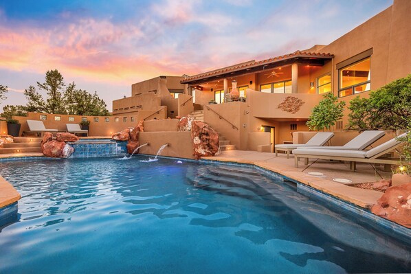 A heated pool