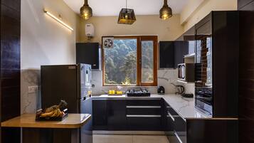 Vila Deluks, pemandangan bukit | Dapur pribadi