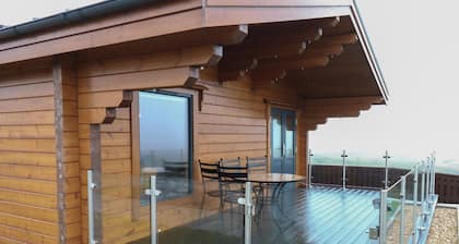 Height End Farm Log Cabin, TV.