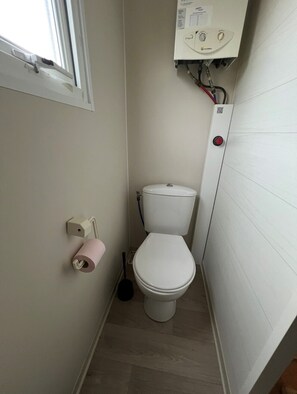 Regadera y papel de baño 