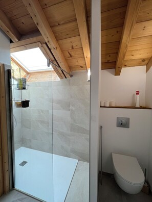 Shower, hair dryer, towels, soap - LARGE, COMFORTABLE CHALET FOR 10 WITH VIEW IN MERIBEL-LES ALLUES (Les Allues)