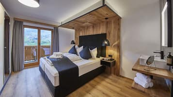 Deluxe-Apartment, Bergblick | Verdunkelungsvorhänge, schallisolierte Zimmer, kostenloses WLAN