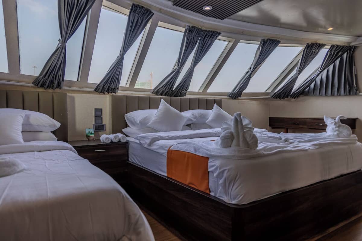 Phòng 3 dành cho gia đình, quang cảnh biển