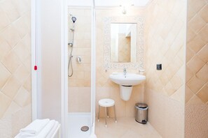 Basic Double or Twin Room | Bathroom | Shower, free toiletries, hair dryer, towels