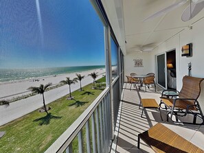 Outdoor dining - Pointe South 304 | Gulf Front + Heated Pool (Fort Myers Beach)