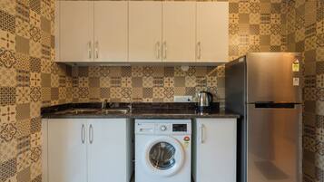 Leilighet – deluxe, balkong, hageutsikt | Eget kjøkken