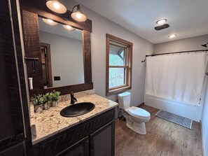 Hair dryer, towels - Coosawattee Mountain Lodge | Copper Soaking Tub · Hot Tub · Game Room | Ellijay (Ellijay)
