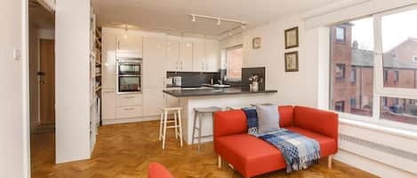 Appartement, vue ville | Coin séjour