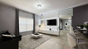 Living area - Paradise Palms 4BD with Private Pool (2600) (Kissimmee)