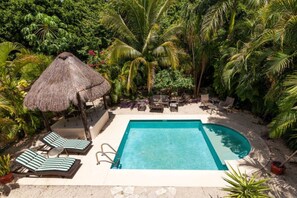 Pool - New!! Monthly rentals! 2 bdrs Private Pool house/ BBQ close to the beach. (Playa del Carmen)