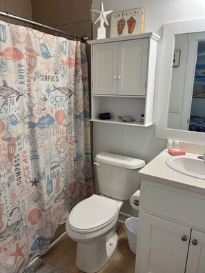 Shower, hair dryer, towels, soap - Going CoConuts - cottage by the pool. dog friendly (Rockport)