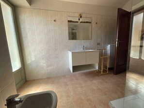 Shower, hair dryer, bidet, towels - The farmhouse of lost lights Apartment in Relais with panoramic SPA (Piea)