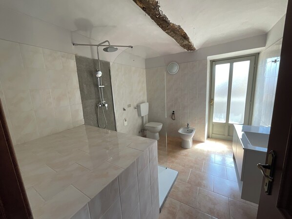 Dusche, Haartrockner, Bidet, Handtücher