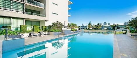 A heated pool
