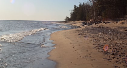 Beautiful Lake Huron Beachfront Home with amazing views of sunrises and sunsets!