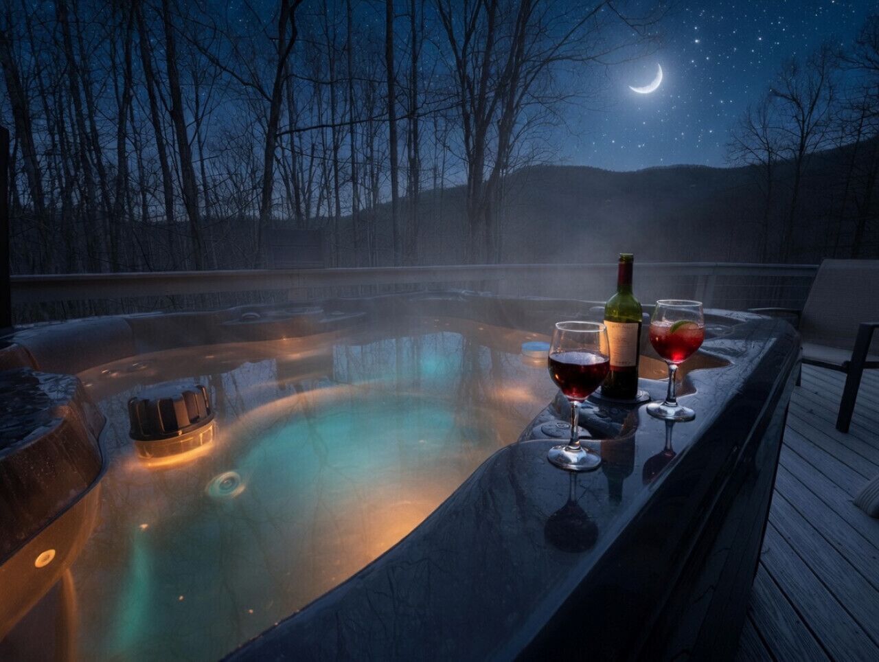 Outdoor spa tub