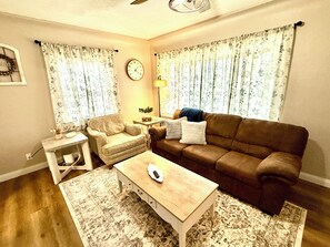 Living area - Blue Bungalow (Cedar Rapids)