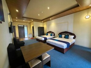 Family Quadruple Room, Balcony, Mountain View | Desk, laptop workspace, free WiFi