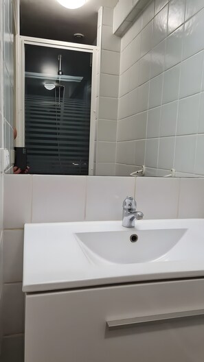 Shower, hair dryer, towels - Haras De La Fontaine Datcha Holiday Home (Poligny)