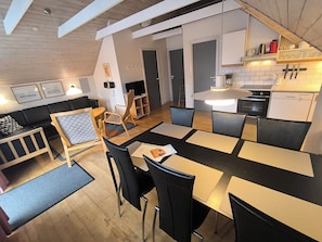 Comfort Apartment, 2 Bedrooms, Balcony, Courtyard View | Living area | Heated floors - Læsø Efterskole (Læsø)