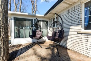 Terrace/patio - Lakefront Ranch | Hot Tub · 30-Day Min Stay (Waterford Township)