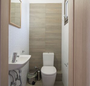 Duplex | Bathroom | Shower, hair dryer, slippers, towels