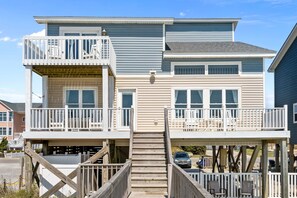 Exterior - Modern Oceanfront OKI getaway w/ Pool (Oak Island)