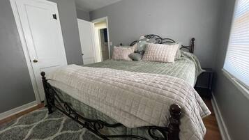 2 bedrooms, iron/ironing board, travel crib, WiFi